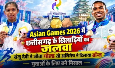 एशियन गेम्स में छत्तीसगढ़ का डंका: संजू देवी ने जीता गोल्ड, अनिमेष कुजूर ने कांस्य के साथ बनाया राष्ट्रीय रिकॉर्ड