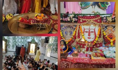 दुर्ग के सत्तीचौरा मां दुर्गा मंदिर में दादी राणी सती के मंगलपाठ पर झूमीं महिलाएं, अष्टमी को लगेगा 56 भोग