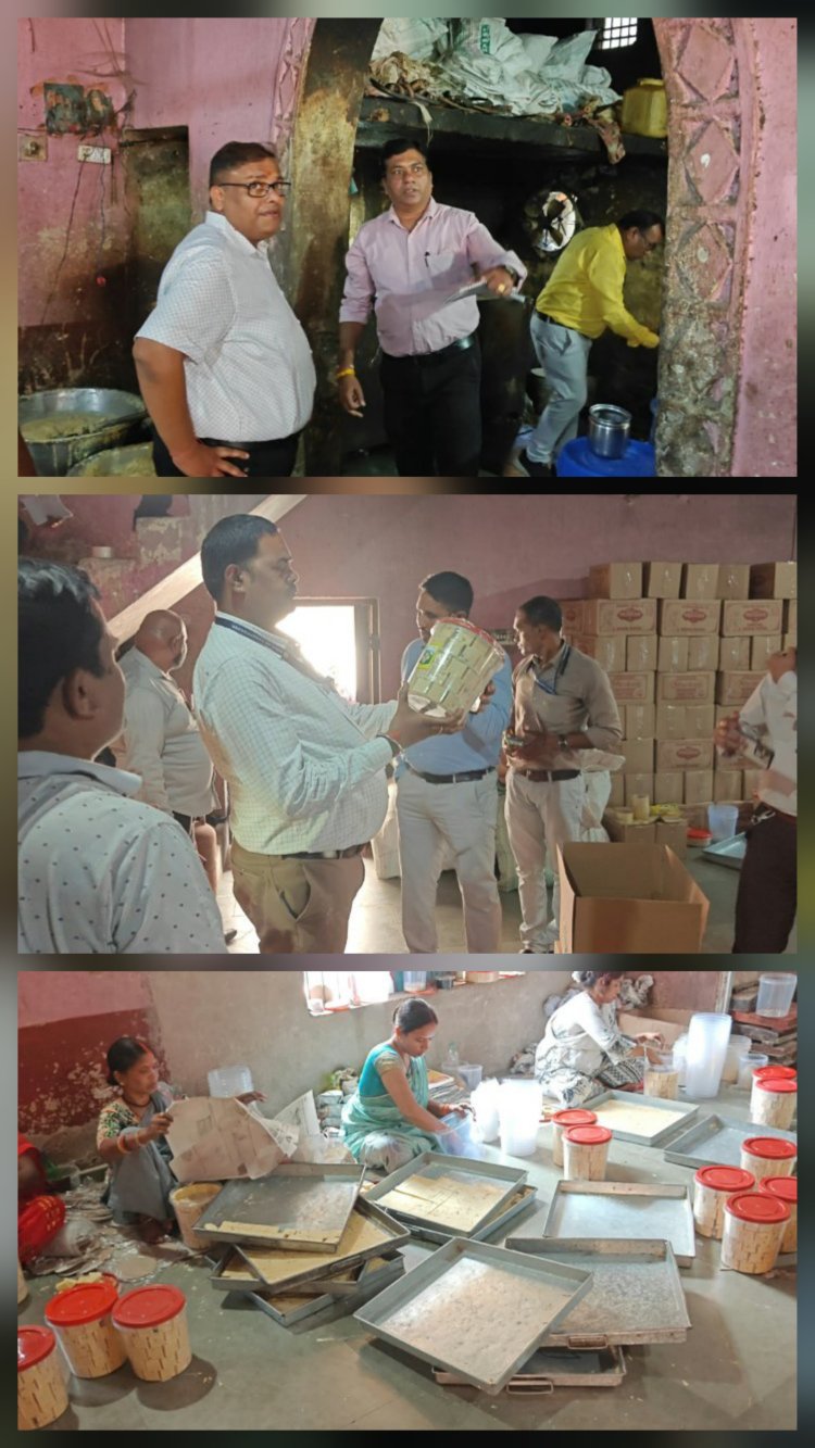 दिवाली से पहले दुर्ग-भिलाई में खाद्य विभाग की दबिश, डेयरी और मिठाई फैक्ट्रियों में मिलीं खामियां